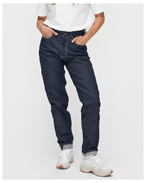 Nora Loose Tapered Orange Selvedge Recycled Dry from Kuyichi