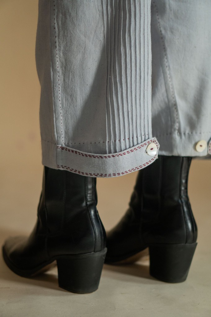 Phosphene Unisex Double Breasted Jacket & Pants Set - Grey from Lafaani