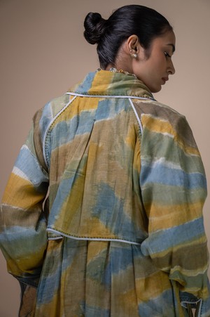 Meadows Unisex Hand Painted Trench from Lafaani