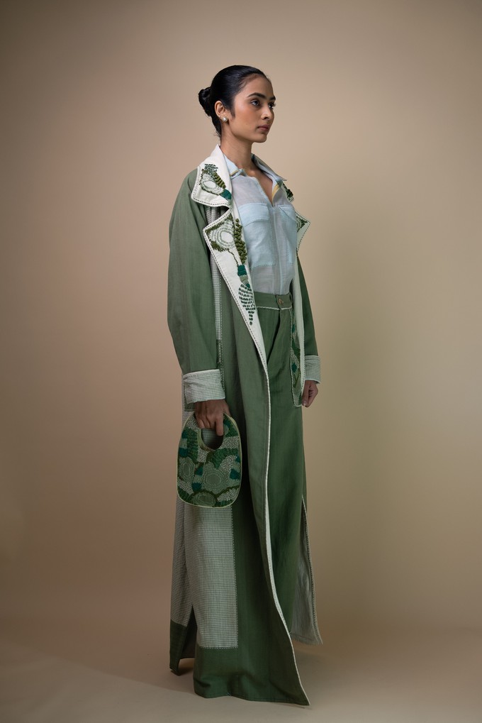 Meadows Unisex Colour Blocked Trench from Lafaani