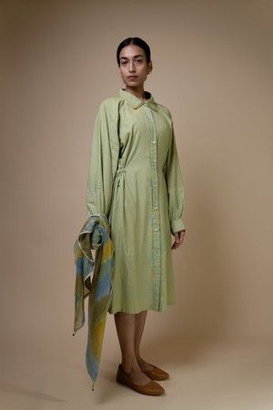 Meadows Embroidered Shirt Dress from Lafaani