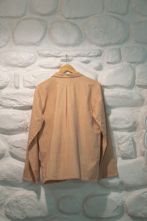 Effortless Edit Cuban Collar Beige Shirt from Lafaani