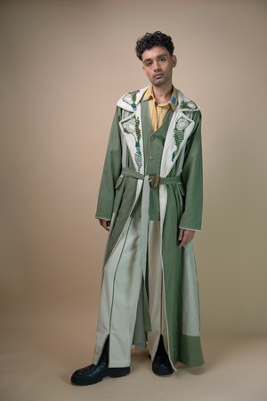 Meadows Unisex Colour Blocked Trench from Lafaani