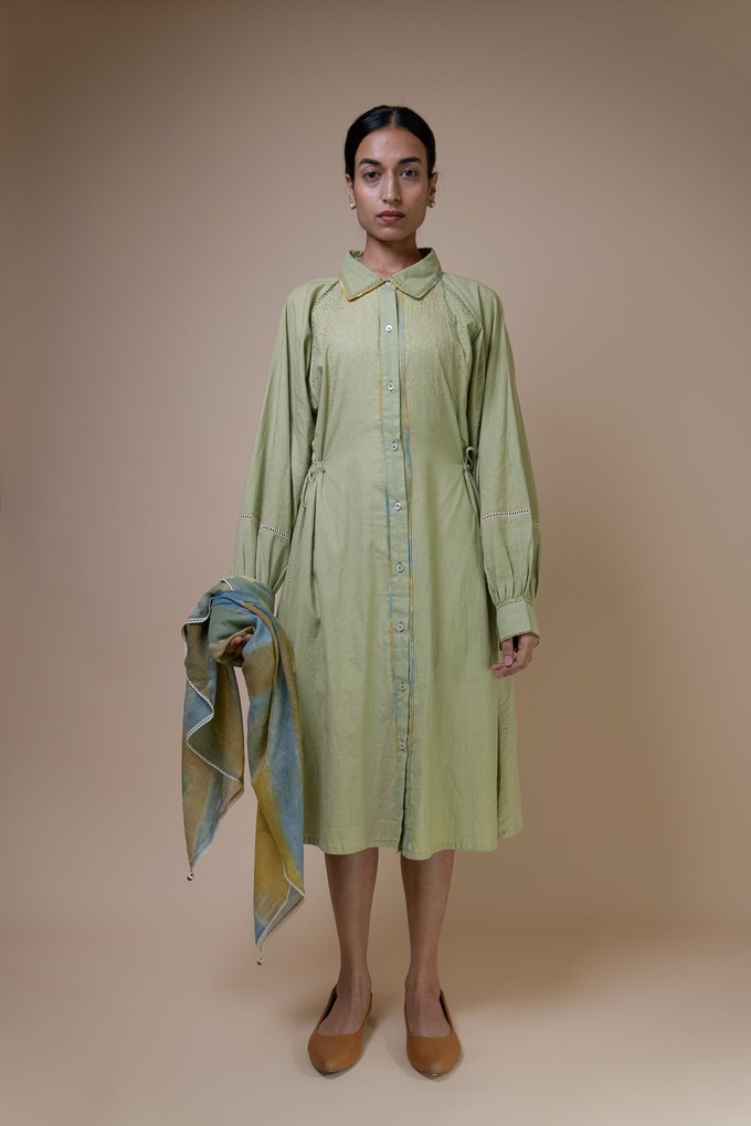 Meadows Embroidered Shirt Dress from Lafaani