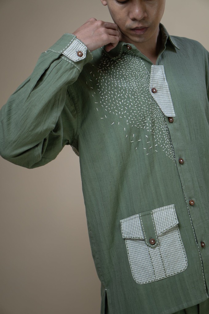 Meadows Embroidered Full Shirt from Lafaani