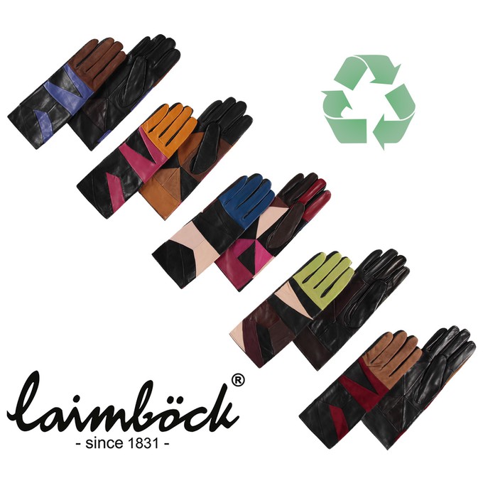 Multicolor leather ladies gloves model Durban from Laimböck