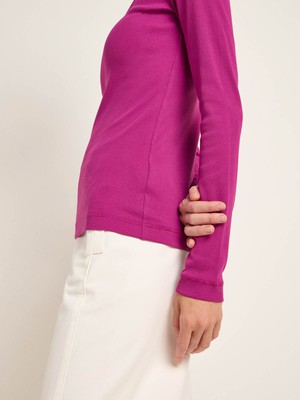 Long-sleeved shirt with deep neckline (GOTS) from LANIUS