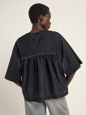 3/4 sleeve blouse (GOTS) with ruffles from LANIUS