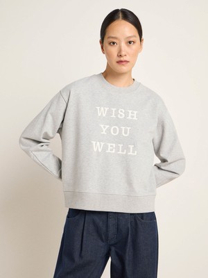 Statement sweatshirt "wish you well" (GOTS) from LANIUS