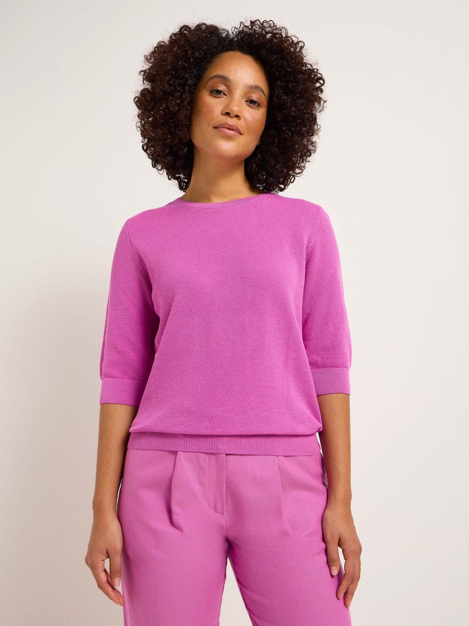 Structured half-sleeve sweater (GOTS) from LANIUS