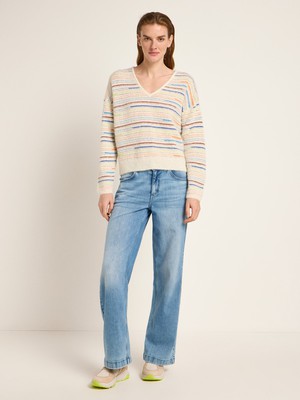 Striped V-neck sweater from LANIUS