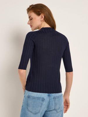 Ribbed Sweater Half Sleeve (GOTS) from LANIUS