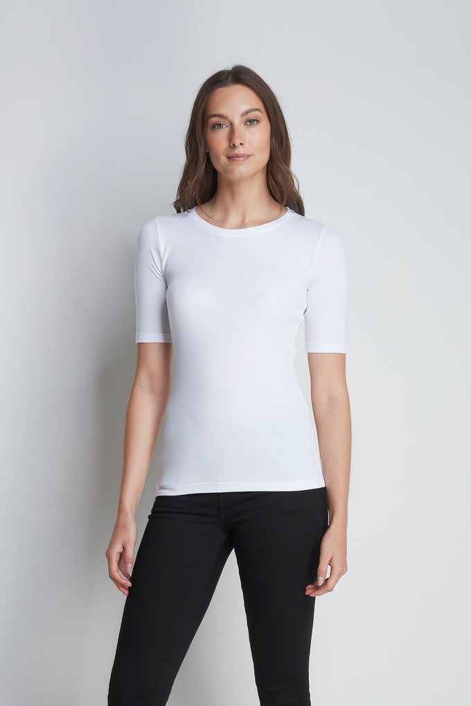 Half Sleeve Crew Neck Cotton Modal Blend T-shirt from Lavender Hill Clothing