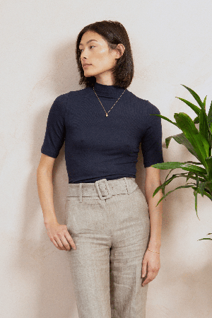 Mock Neck Micro Modal Top from Lavender Hill Clothing