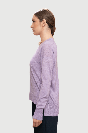 Lilac V Neck Jumper from Lavender Hill Clothing