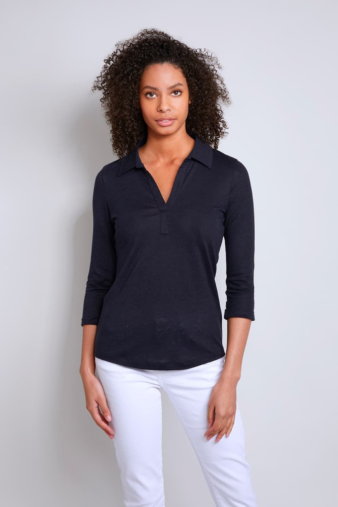 Collared Linen T-shirt from Lavender Hill Clothing