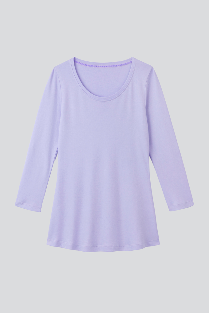 3/4 Sleeve Scoop Neck Cotton Modal Blend T-Shirt from Lavender Hill Clothing