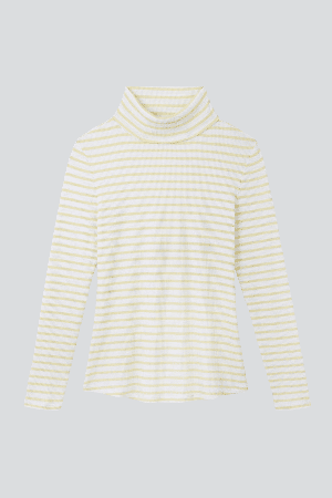 Striped Cotton Roll Neck from Lavender Hill Clothing