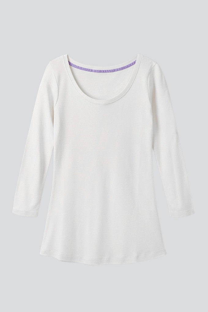 3/4 Sleeve Scoop Neck Cotton Modal Blend T-Shirt from Lavender Hill Clothing