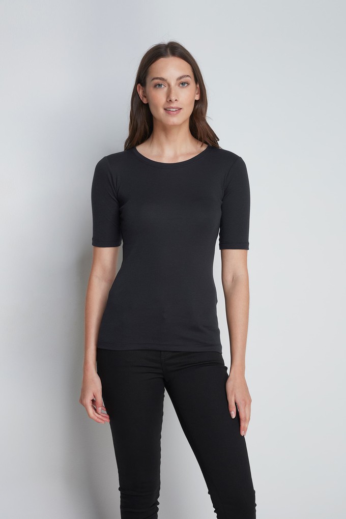 Half Sleeve Crew Neck Cotton Modal Blend T-shirt from Lavender Hill Clothing