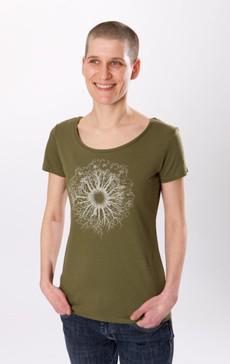 Fairwear Bambus Shirt Women Moss Green Treeslice via Life-Tree