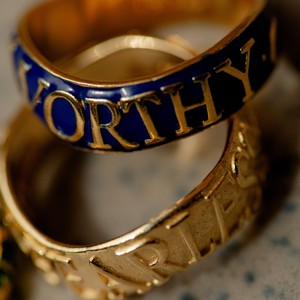 Worthy Affirmation Stacking Ring Blue from Loft & Daughter