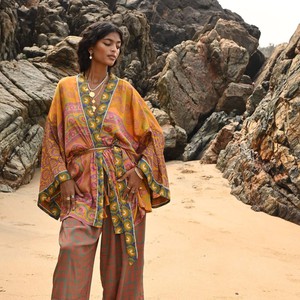 If Saris Could Talk Kimono- Blue Topaz from Loft & Daughter