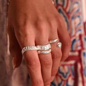 Enough Affirmation Stacking Ring Silver from Loft & Daughter