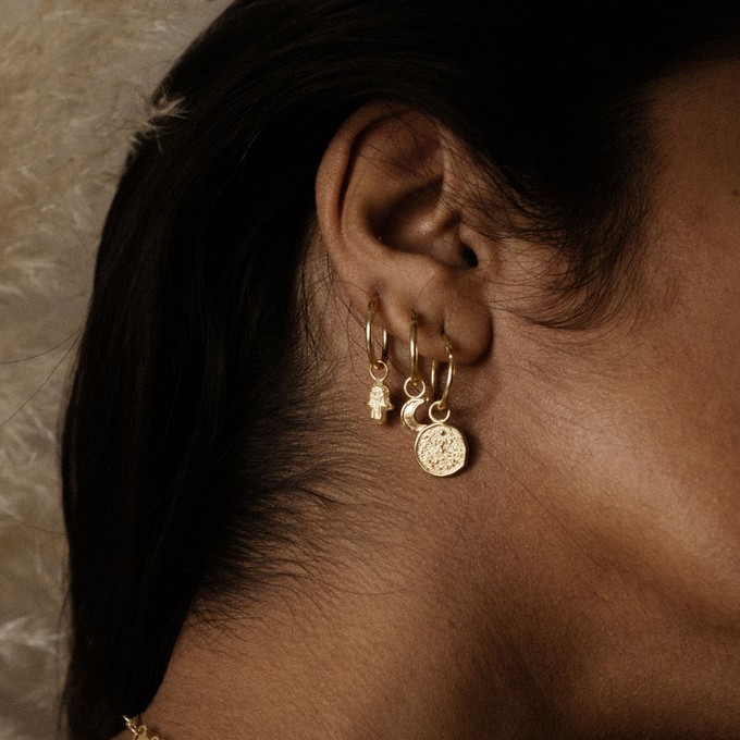 Tiny Moon Hoops Gold Vermeil from Loft & Daughter