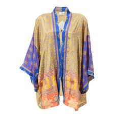 If Saris Could Talk Kimono- Saffron Daisy via Loft & Daughter