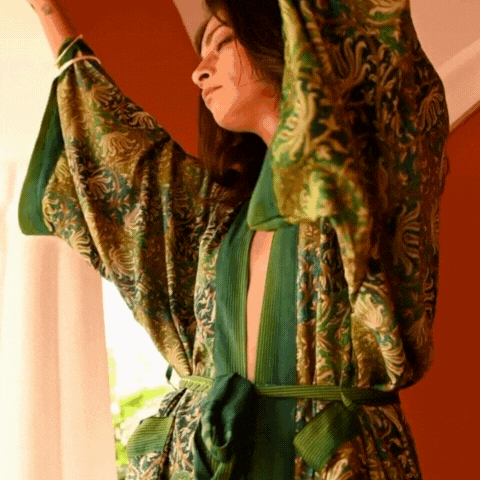 If Saris Could Talk Maxi Kimono- Rishikesh from Loft & Daughter