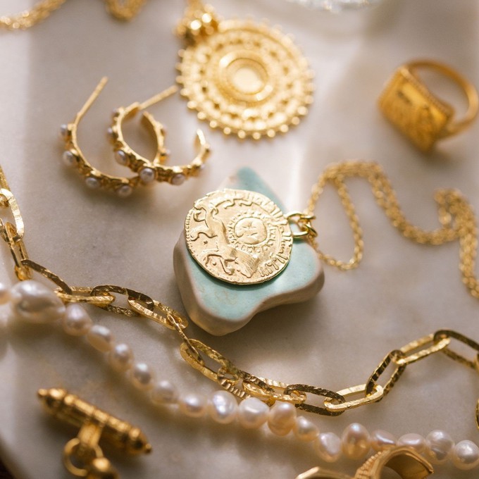 Relic Coin Pendant Gold Vermeil - Sample Sale from Loft & Daughter