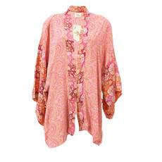 If Saris Could Talk Kimono- Coral Bay via Loft & Daughter