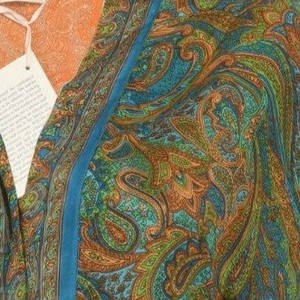 If Saris Could Talk Kimono- Emerald Paisley Surprise from Loft & Daughter