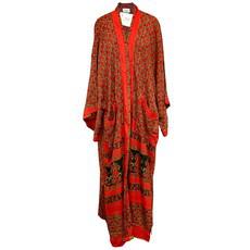 If Saris Could Talk Maxi Kimono- Lotus Siren via Loft & Daughter