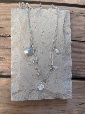 Serendipity Charm Necklace Silver- Outlet from Loft & Daughter