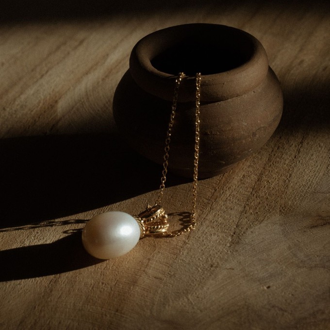 Selene Pearl Pendant Gold Vermeil from Loft & Daughter