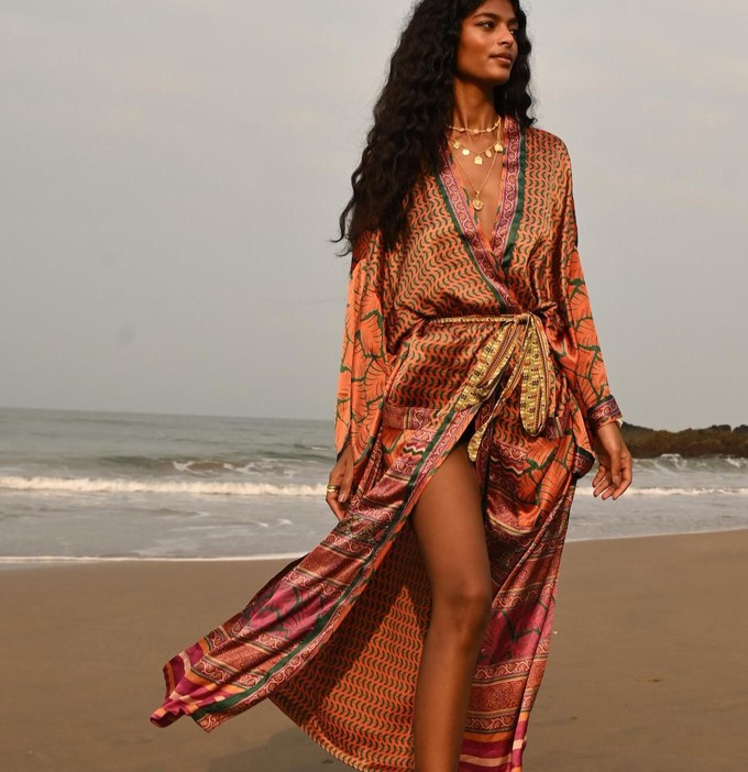 If Saris Could Talk Maxi Kimono- Rishikesh from Loft & Daughter