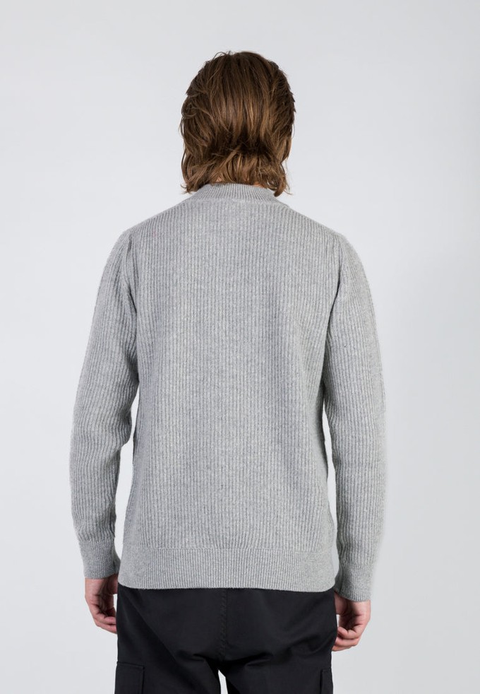 WOOLEN ZIP SWEATER | Light Grey from Loop.a life