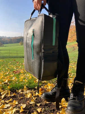 Upcycled inner tube Hackney Backpack from Lost in Samsara