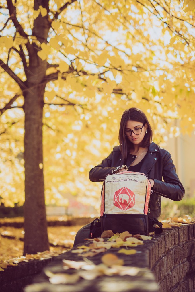 Upcycled Cement Bags Hoxton Backpack from Lost in Samsara