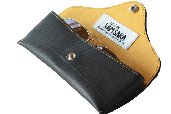 Upcycled Tyre Glasses Case from Lost in Samsara