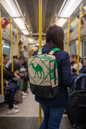 Upcycled Cement Bags Hoxton Backpack from Lost in Samsara