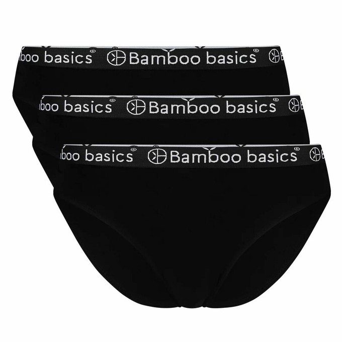 Bamboe slips Yara 3-pack - zwart from Lotika