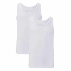 Bamboe heren singlet Stef 2-pack – wit via Lotika