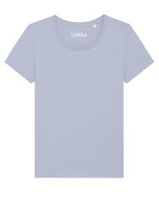 Yara T-shirt dames biologisch katoen - serene blue - via Lotika