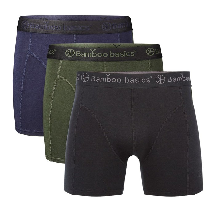 Bamboo Basics boxershorts Rico – black - army - navy from Lotika