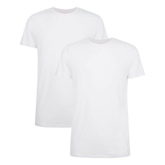 Bamboe T-Shirts ronde hals Ruben 2-pack – Wit from Lotika