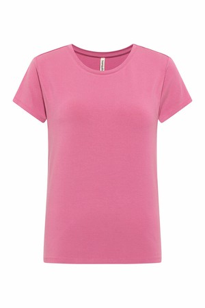 Tranquillo dames T-shirt Tencel - red violet from Lotika