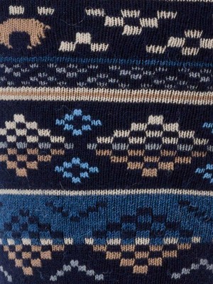 Apu Kuntur wollen alpaca sokken Inka - blauw zand from Lotika